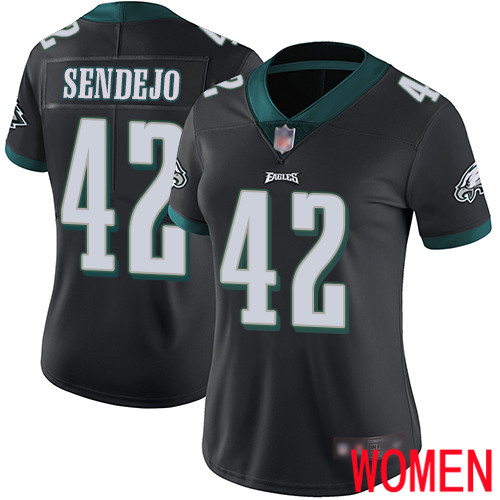 Women Philadelphia Eagles #42 Andrew Sendejo Black Alternate Vapor Untouchable NFL Jersey Limited Player->women nfl jersey->Women Jersey